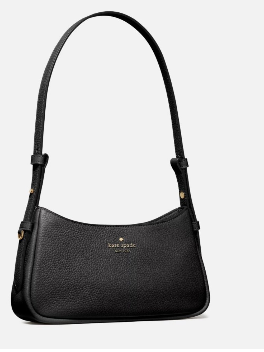 New Kate Spade Juliette Small Shoulder Bag Pebble Leather Black - Picture 3 of 4